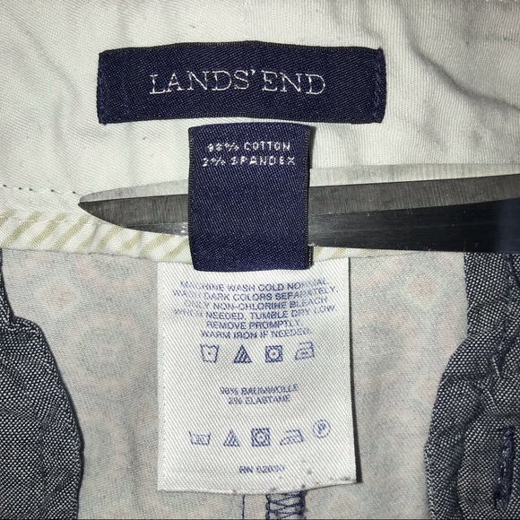 Lands End pants, intricate pattern in blues/pinks - Picture 11 of 12